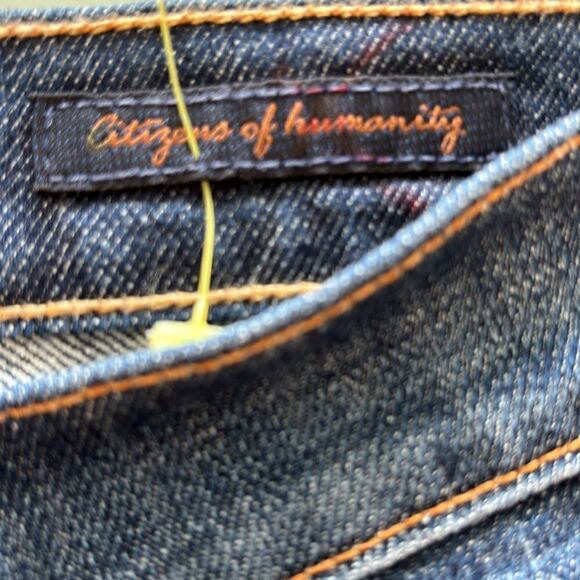 Citizens of humanity, low waist cropped jeans, Kelly# 063 stretch dark blue 29 - Picture 10 of 16